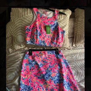 Lilly Pulitzer 2 piece set (crop top pencil skirt)